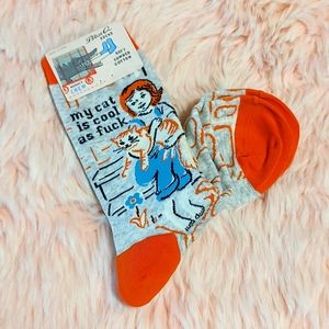 Blue q cat socks